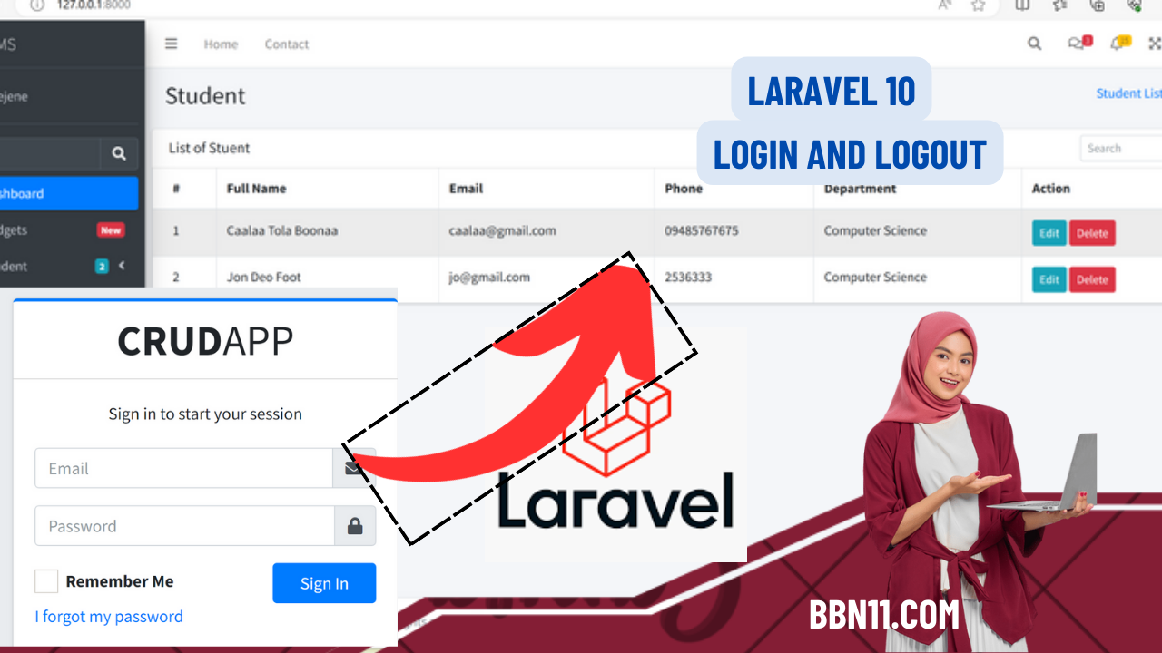 Login and LogOut By Laravel