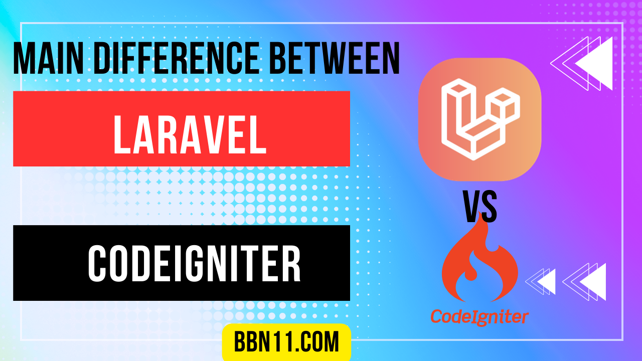 The main difference between Codeigniter and Laravel PHP framework