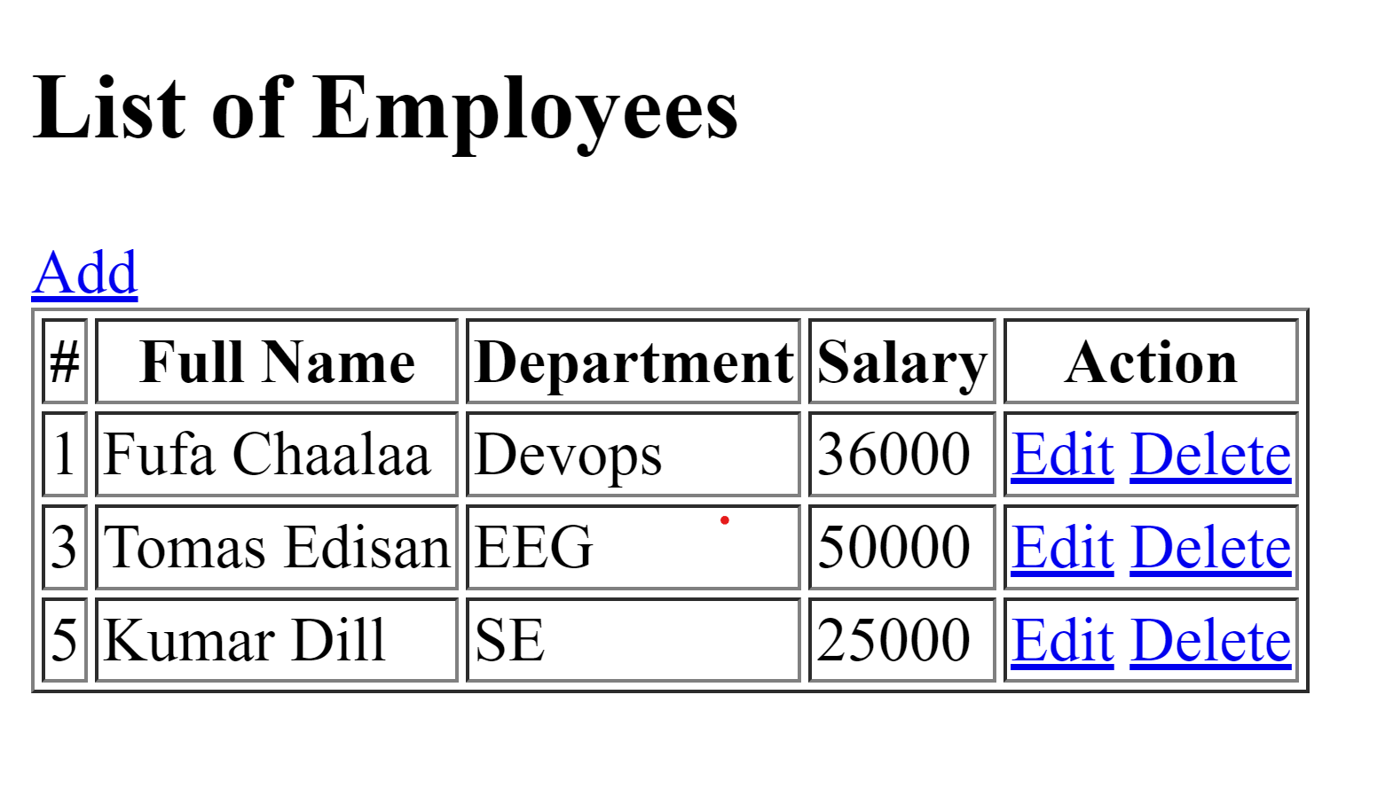 CRUD Operation By PHP and Database